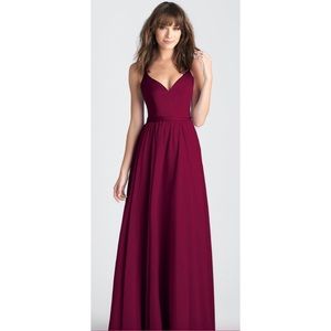 Classic A-Line Long Prom Dress in Burgundy Red